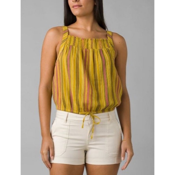 Prana Tops - Prana Women's Little Palm Cami Leapfrog Stripe